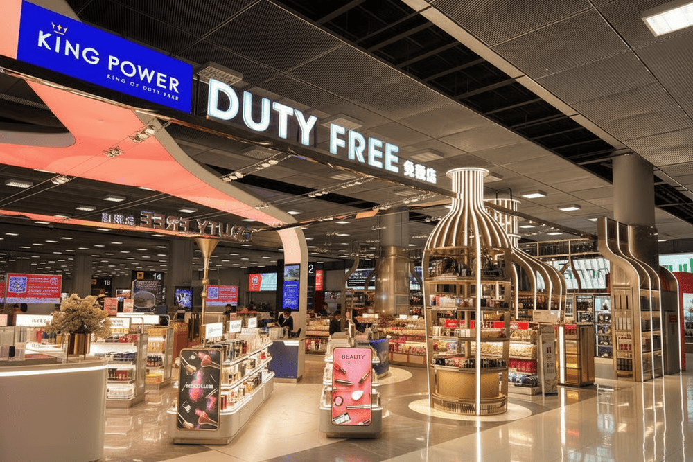 Một khu vực mua sắm trong sân bay